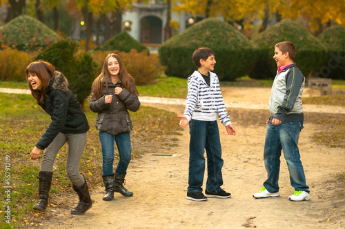 Best friends having fun in the park