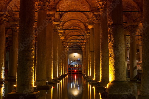 Basilica Cistern  Yerebatan Sarnici , Istanbul, Turkey photo