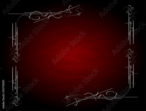 Seamless background floral ornament red