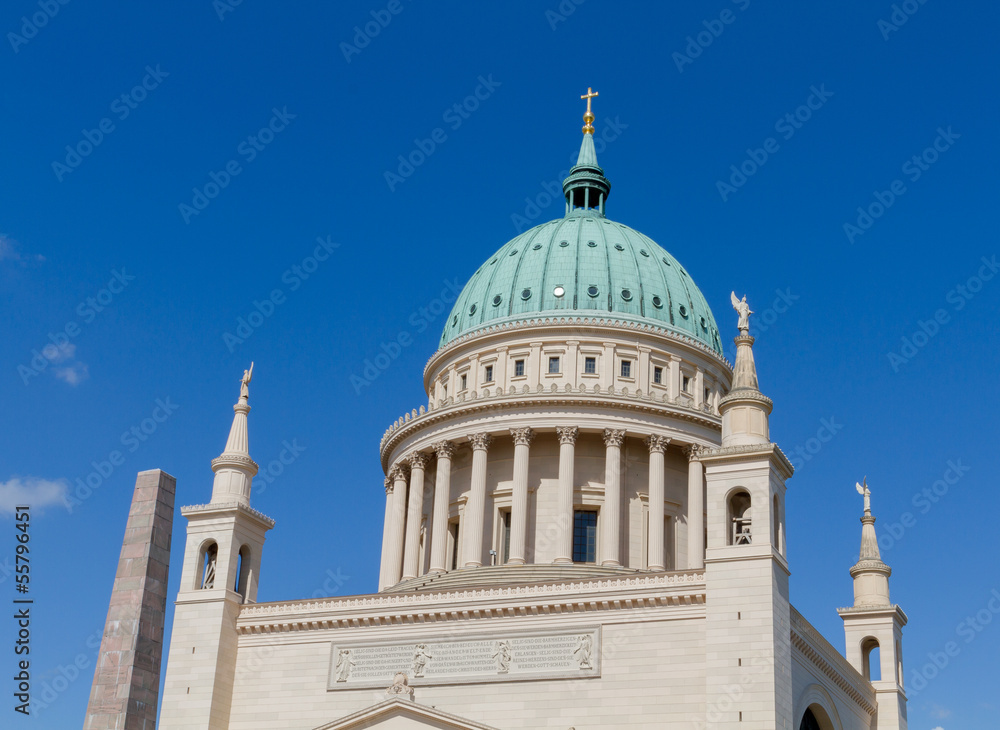 Dome of Potsdam in Germany with clear blue sky
