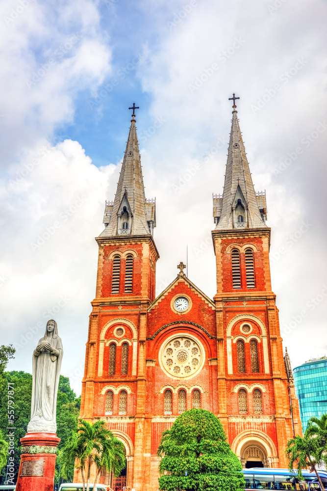 Notre-Dame Saigon Basilica in Ho Chi Minh City, Vietnam.