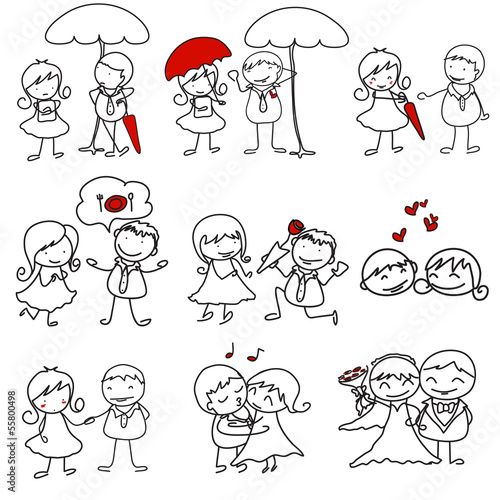 cartoon hand-drawn love character