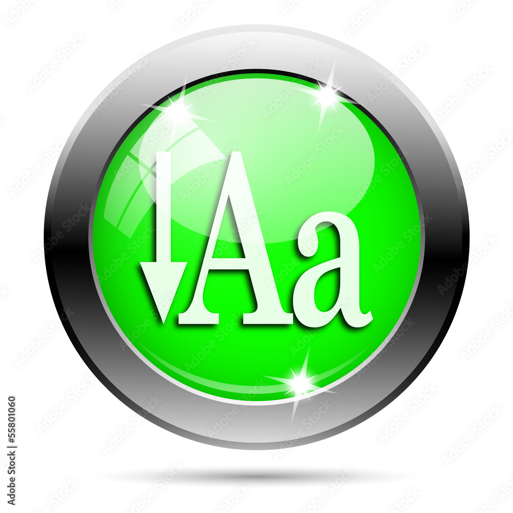Metallic green glossy icon