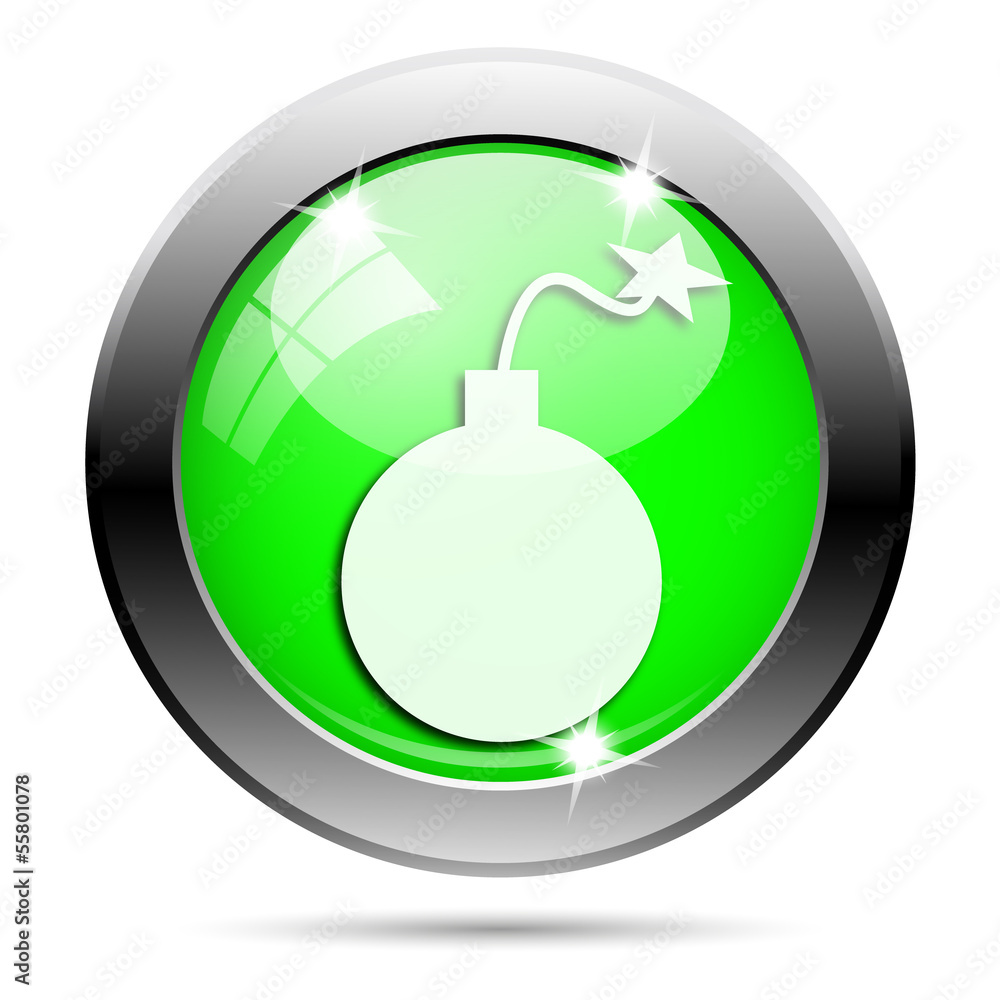 Metallic green glossy icon Metallic green glossy icon