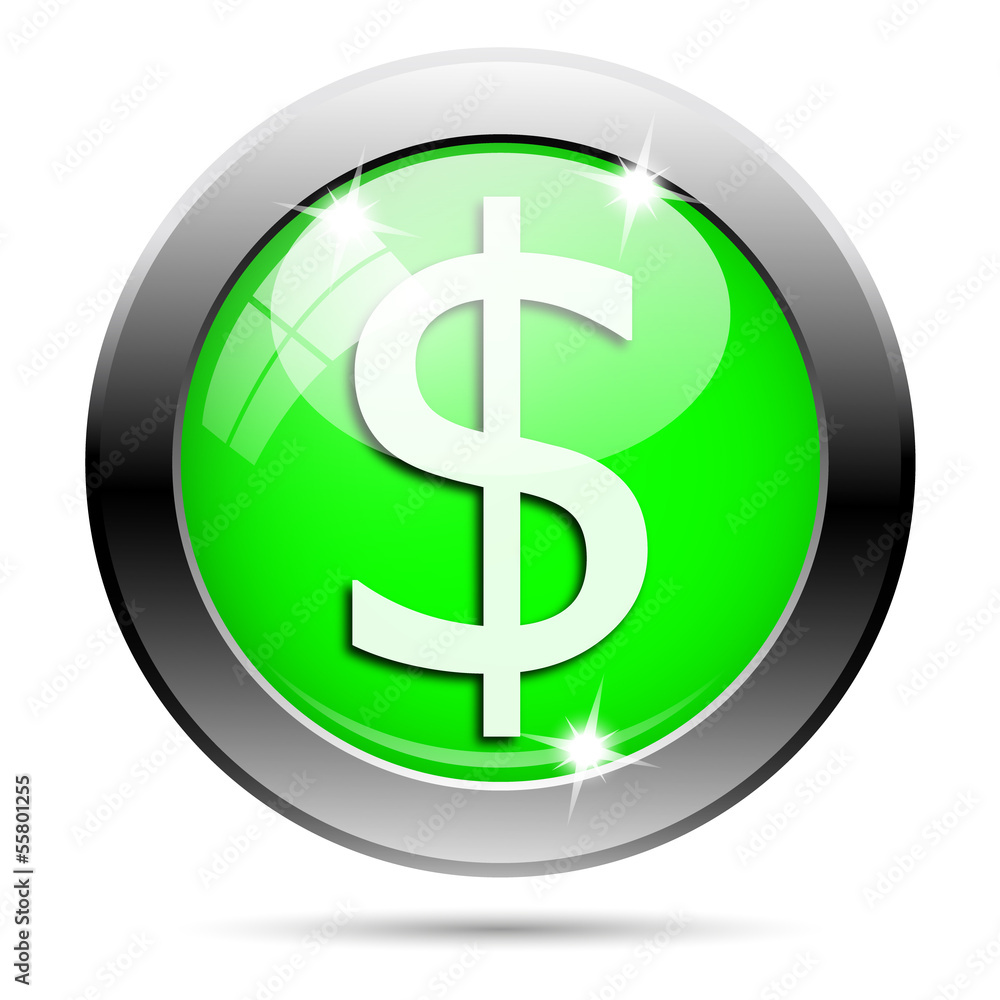 Metallic green glossy icon Metallic green glossy icon