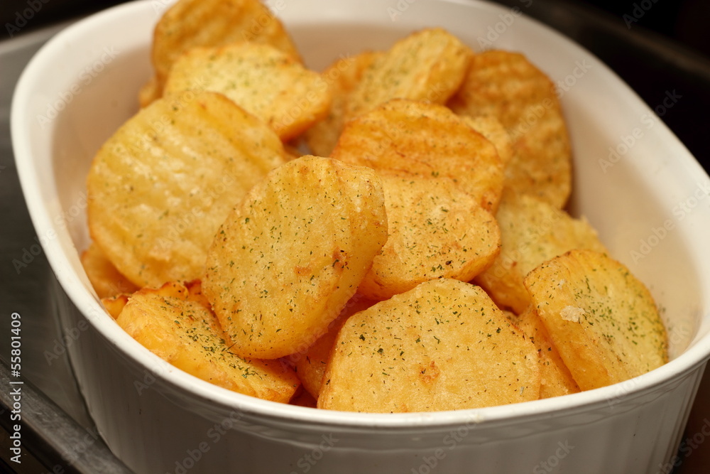 Fried potatoes Warm hot in buffet Fried potatoes Warm hot in buffet