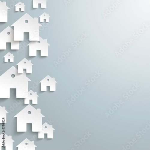 White Paper Houses Side Background photo