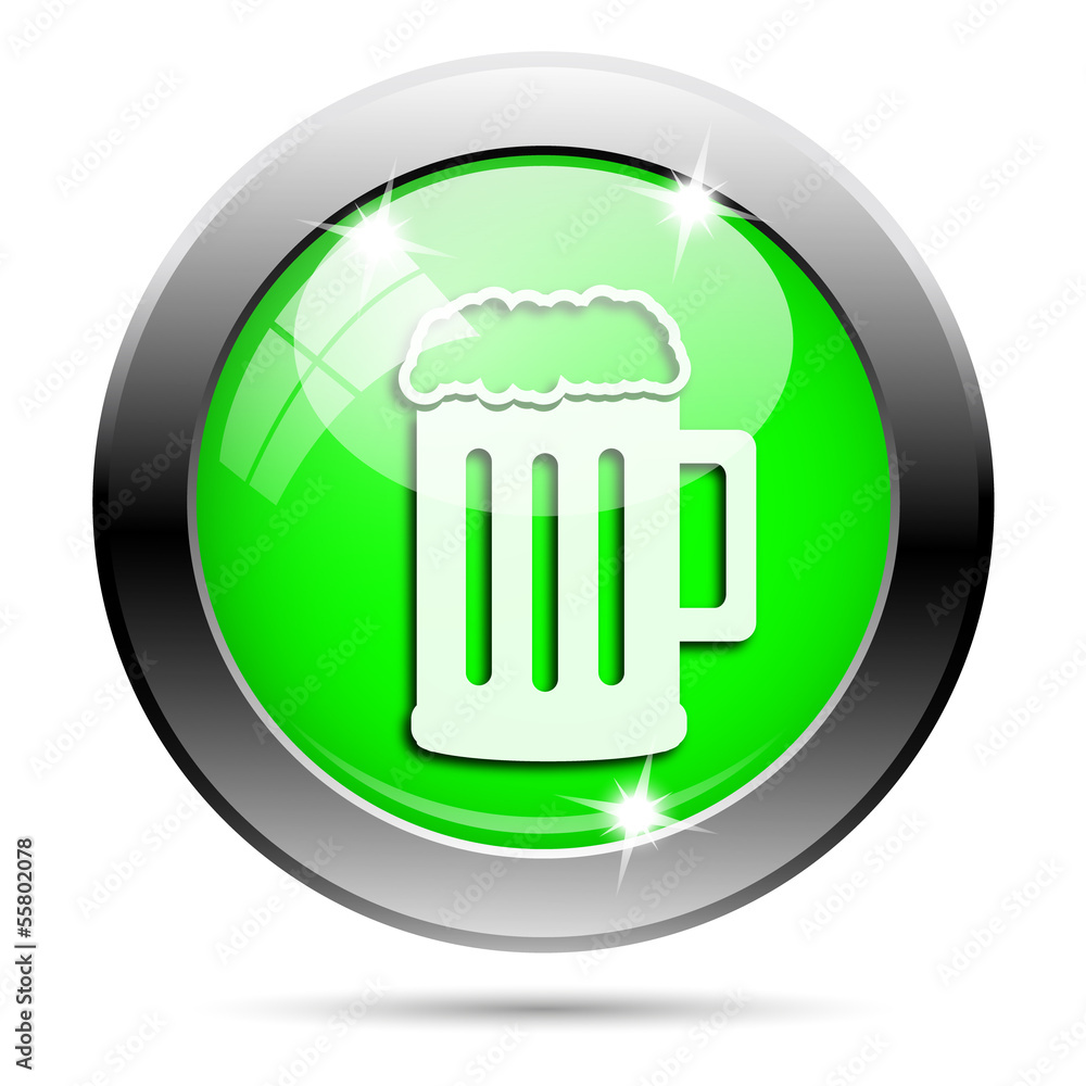 Metallic green glossy icon Metallic green glossy icon