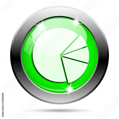 Metallic green glossy icon
