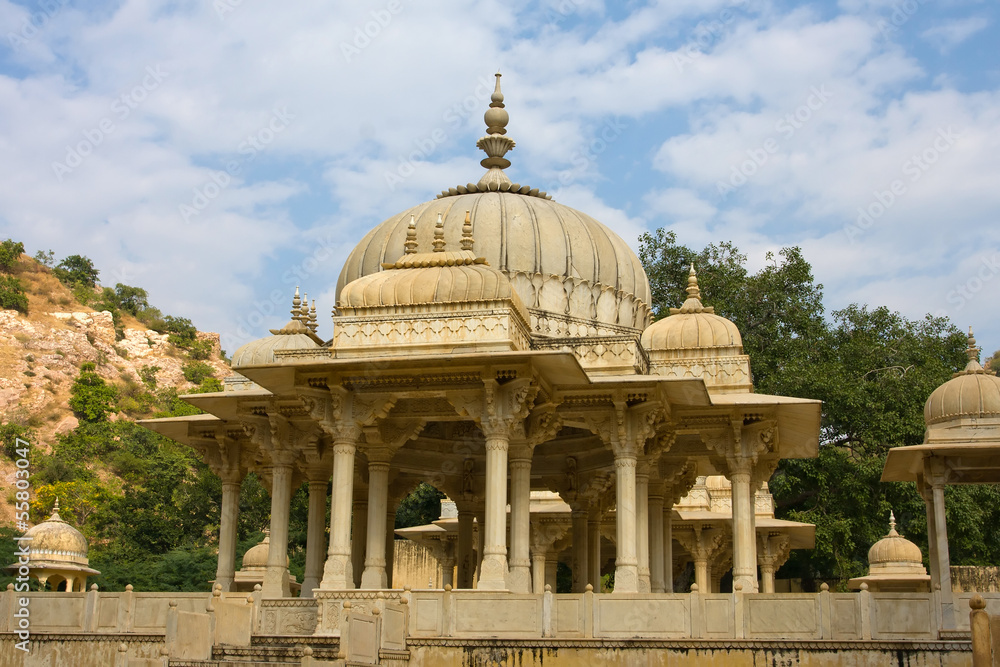 Obraz premium Gatore Ki Chhatriyan, Jaipur, Rajasthan, India.