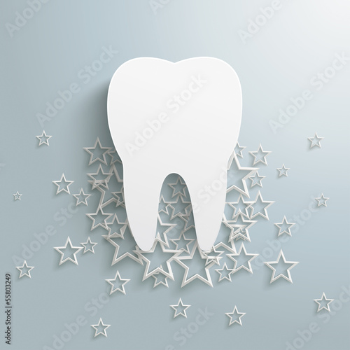 White Stars Cloud Tooth Background