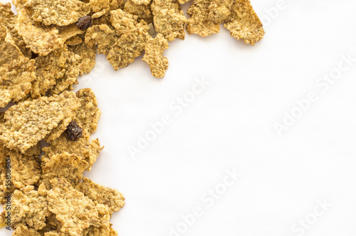 granola isolated on white background photo