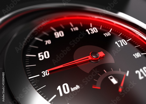 Принти на полотні Reducing Speed Safe Driving Concept - 30 Km h