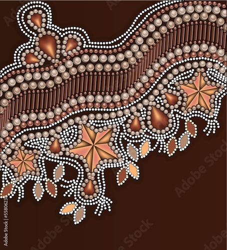 Beaded floral ornament