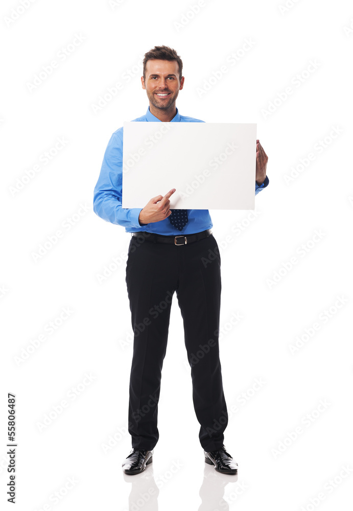 Businessman showing very interesting point of view Businessman showing very interesting point of view