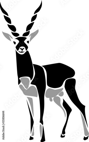 stylized black buck