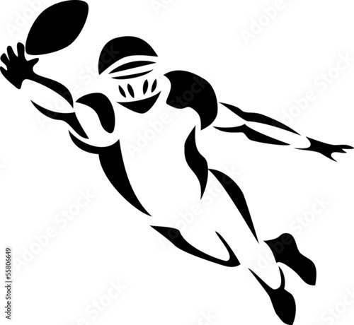 stylized american football player