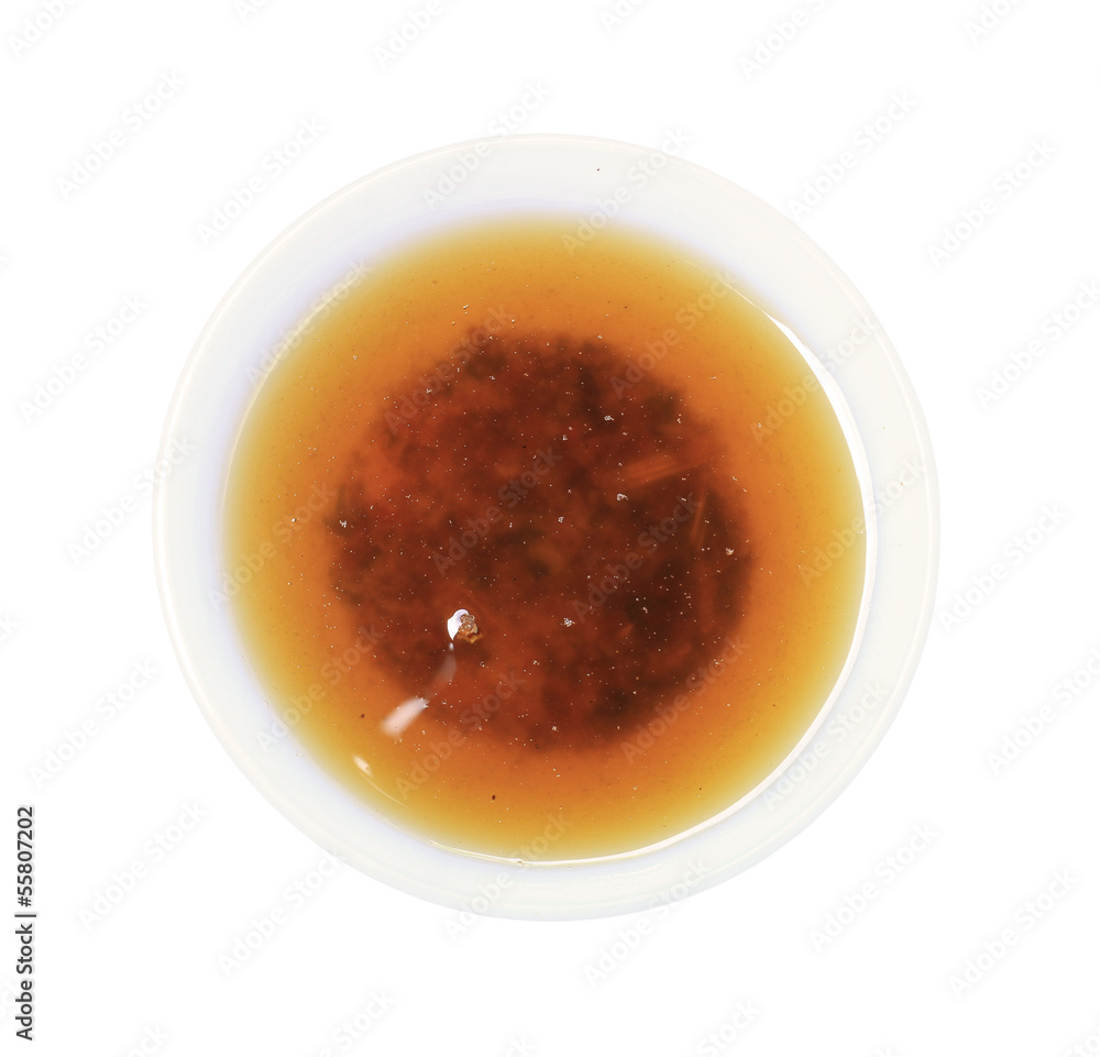 Used palm oil in bowl (with clipping path) Used palm oil in bowl (with clipping path)