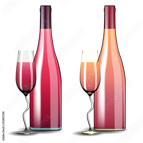 Frizzante bottle and glass
