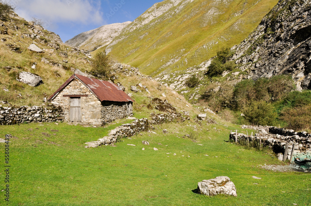 Mountain hut in the Pyrenees