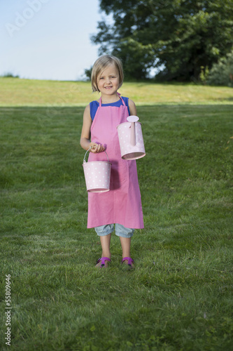 gardening little girl © aldegonde le compte