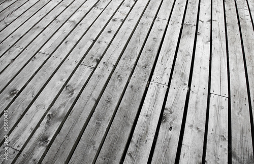 Outdoor white wooden floor background texture © evannovostro