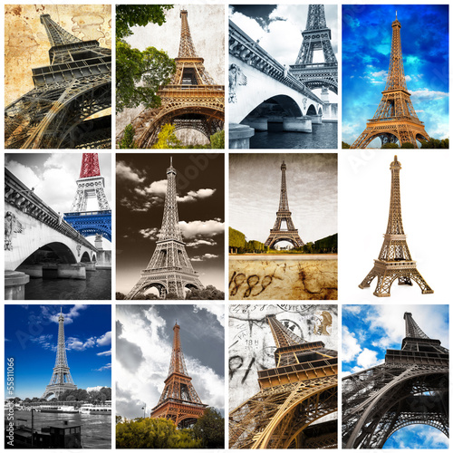 Fototapeta Tour Eiffel collage