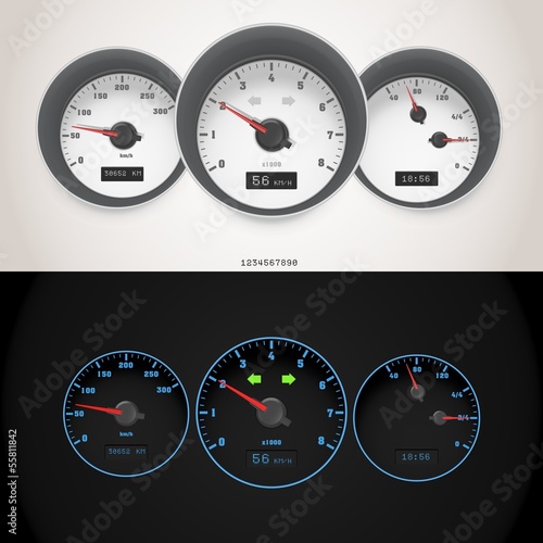 vector car speedometer