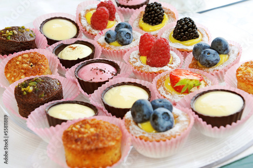 Assorted delicious looking cupcakes