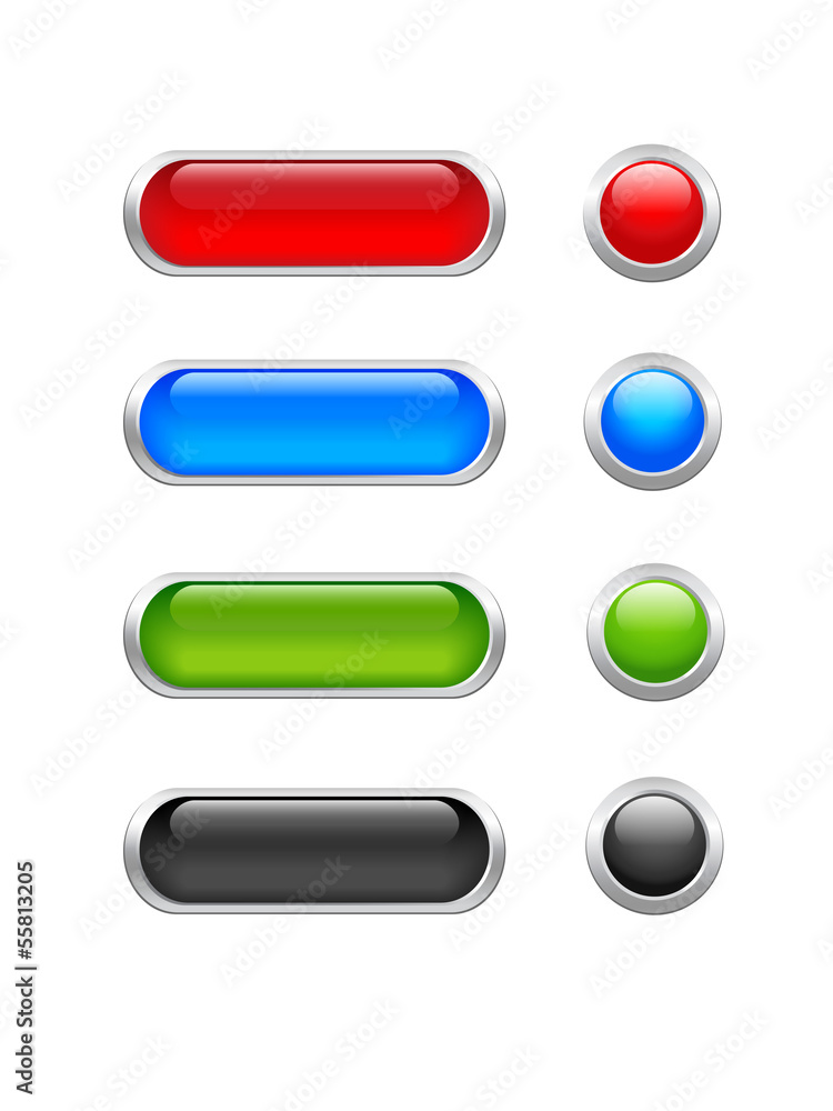 Set of web buttons for website or app Set of web buttons for website or app