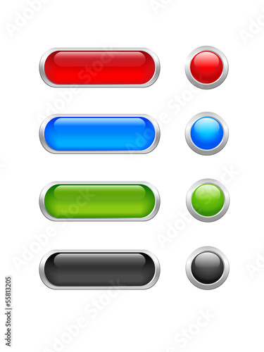 Set of web buttons for website or app