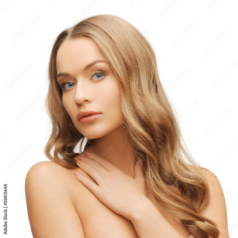 Fototapeta premium beautiful woman with long hair