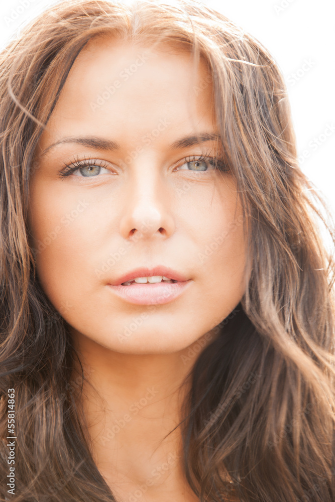 beautiful woman with long hair