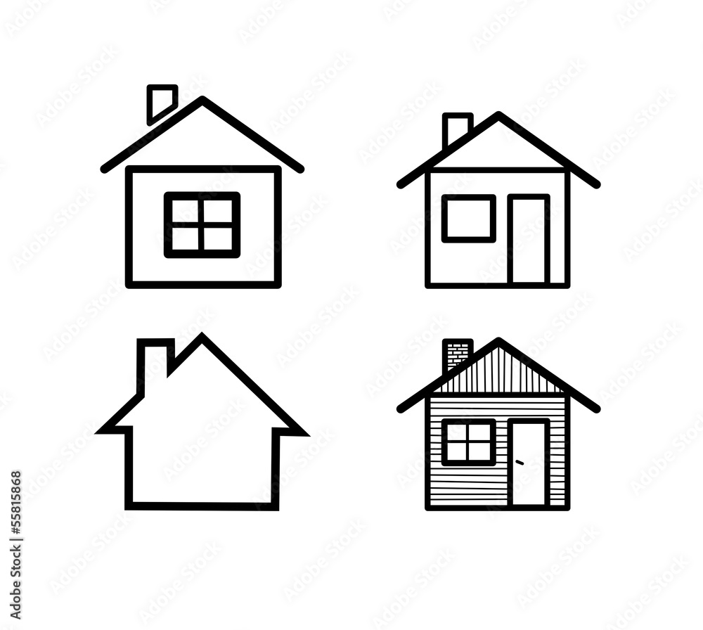 Different vector home icons. Different vector home icons.