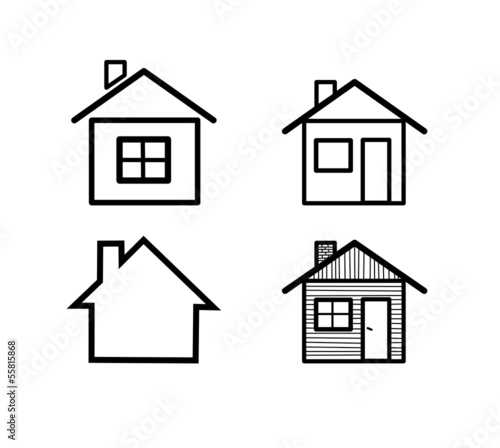 Different vector home icons. © Lucasos