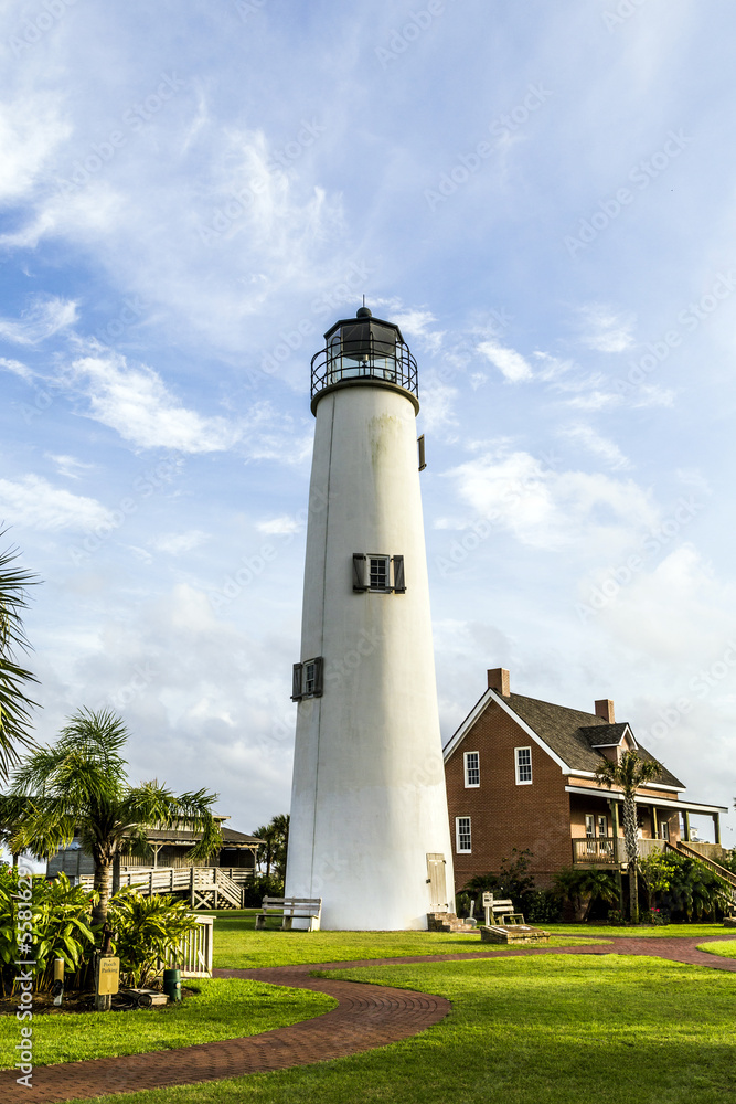 Lighthouse on the Gulf of Mexico in Eastpoint