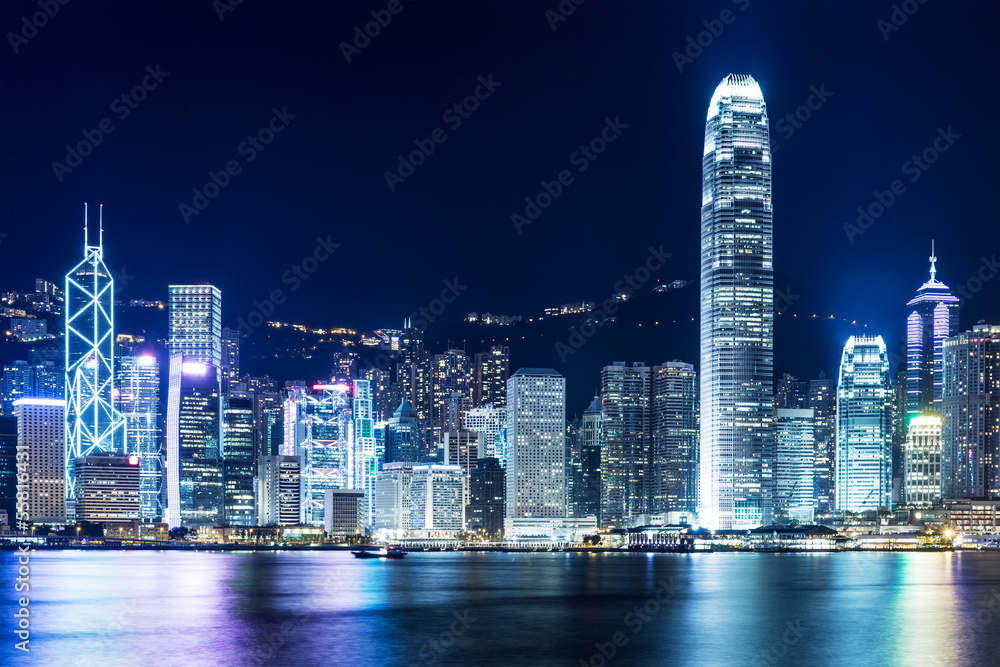 Obraz premium Hong Kong landmark at night