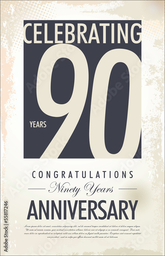 90 years anniversary background