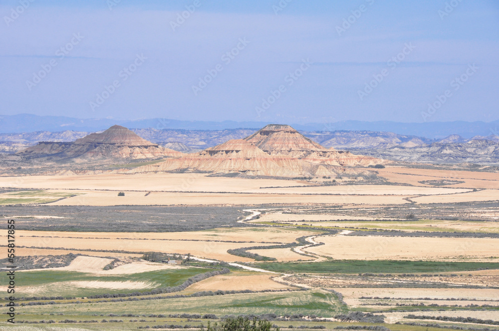 Panoramic view of Bardenas Reales, Navarre (Spain)