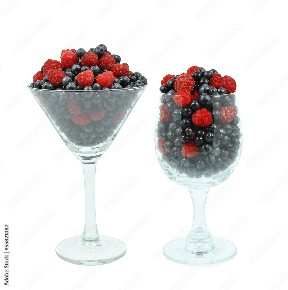 berries in a glass berries in a glass