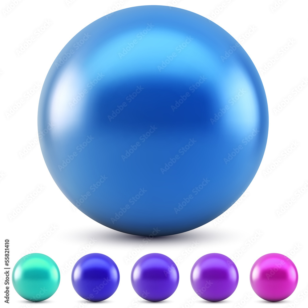 Blue glossy ball vector illustration isolated Blue glossy ball vector illustration isolated