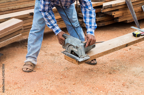 Cutting wood