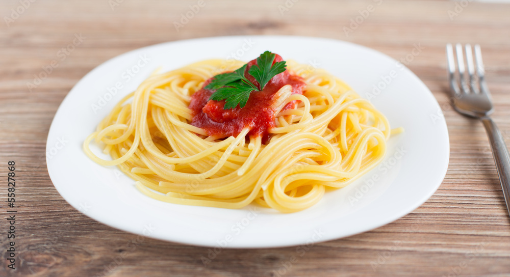 Spaghetti on a plate Spaghetti on a plate