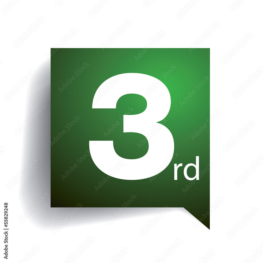 Vector illustration of 3rd - third Vector illustration of 3rd - third