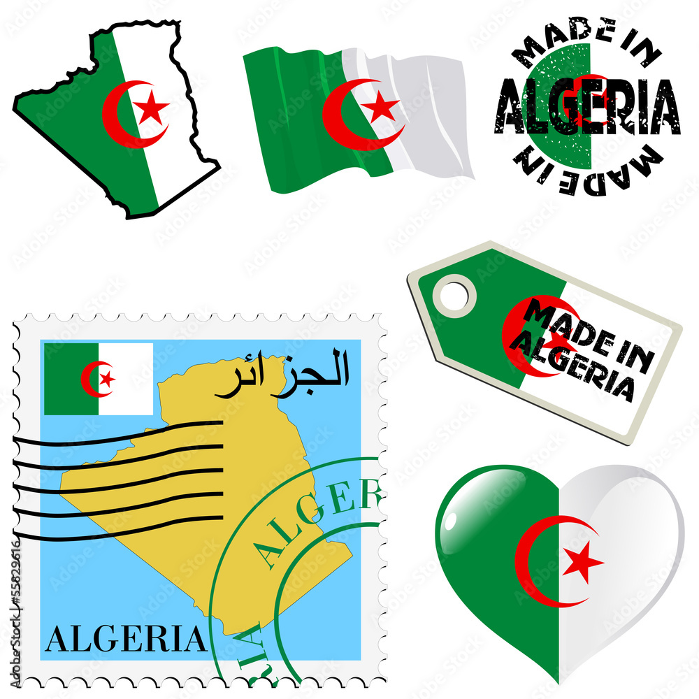 Obraz national colours of Algeria