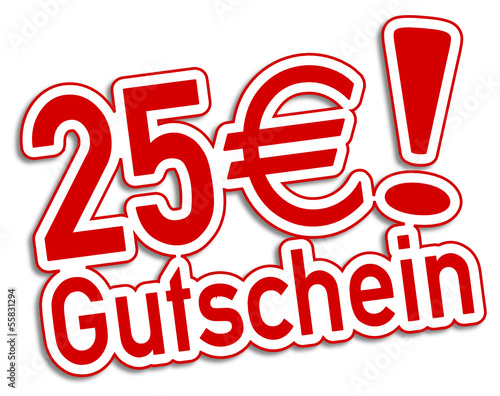 Gutschein 25€ Euro rot  #130903-svg01