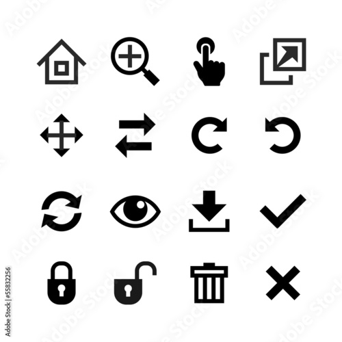 Web icons set. Toolbar, edit and customize