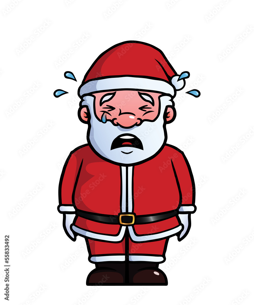 Santa Claus being sad and crying. Santa Claus being sad and crying.