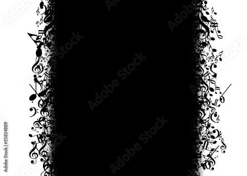 Abstract music notes background