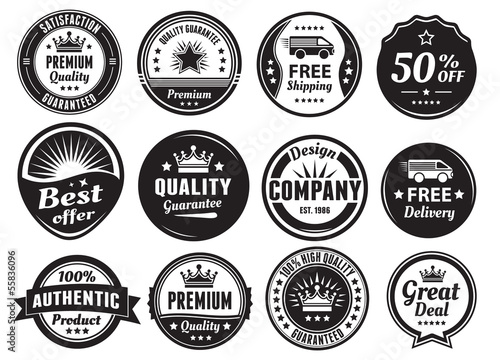 Twelve Scalable Vintage Badges